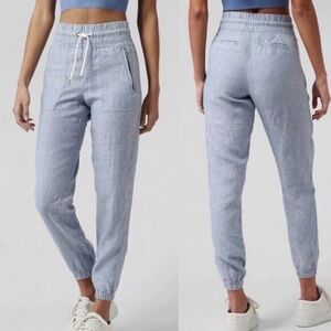 Athleta Cabo linen jogger Chambray